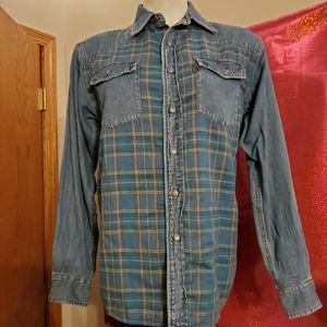 American Eagle Denim Button-Up